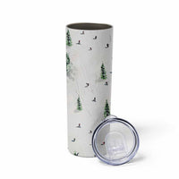 Skiing Gifts Skinny Tumbler Funny Ski Gift for Skiers Downhill Skiing