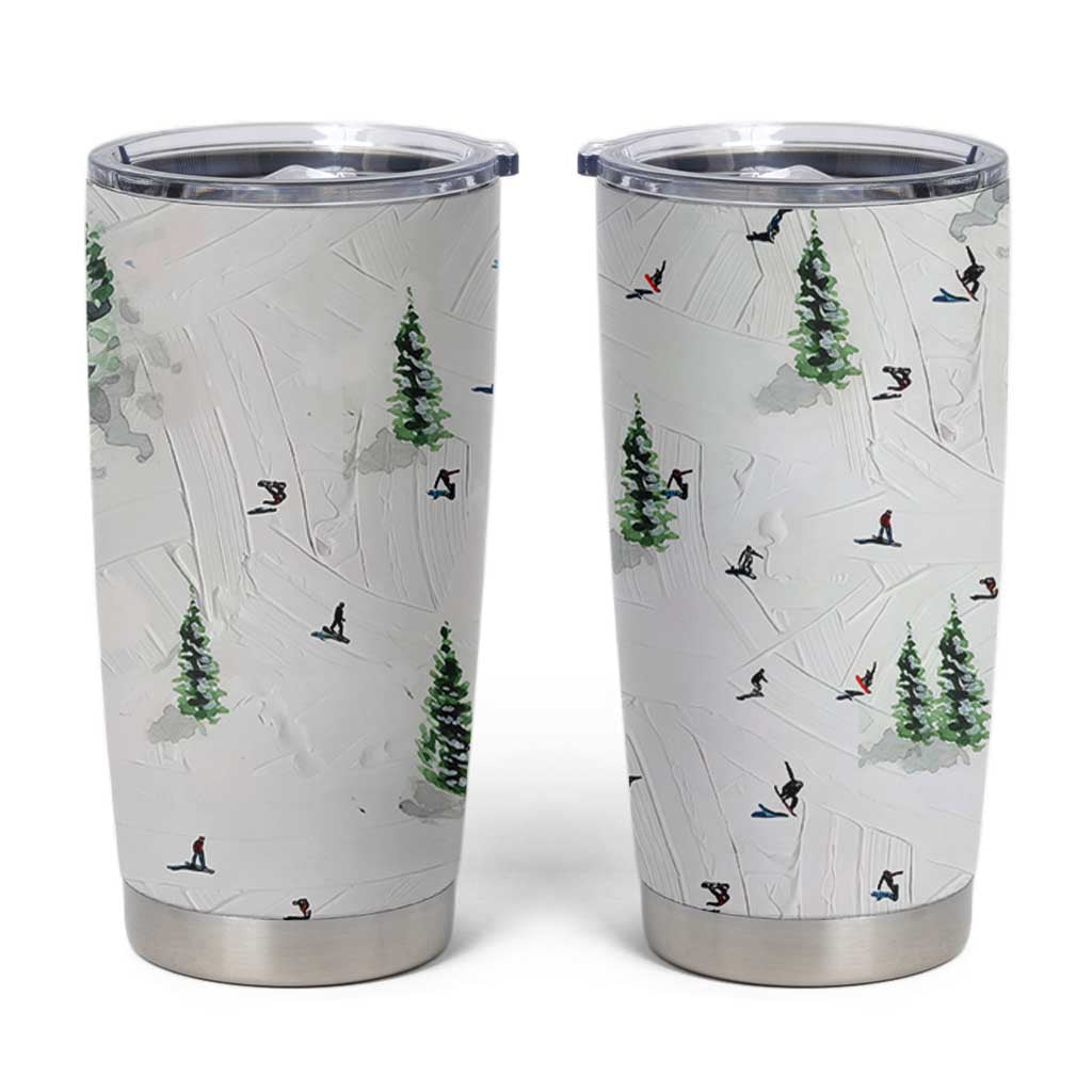 Skiing Gifts Tumbler Cup Funny Ski Gift for Skiers Downhill Skiing