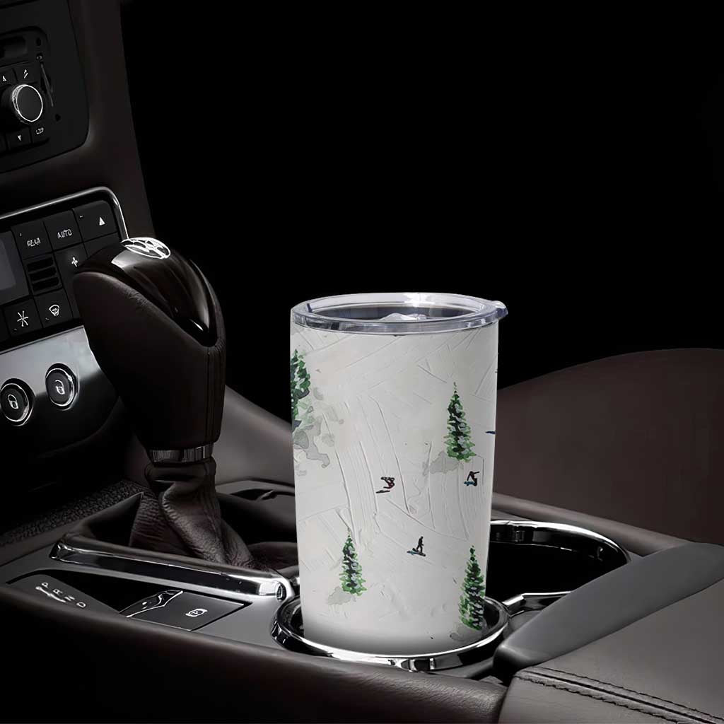 Skiing Gifts Tumbler Cup Funny Ski Gift for Skiers Downhill Skiing