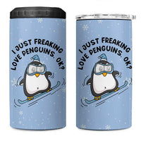 Penguin Gifts 4 in 1 Can Cooler Tumbler Gift For Girls Friends Teacher Girlfriend Who Loves Penguins