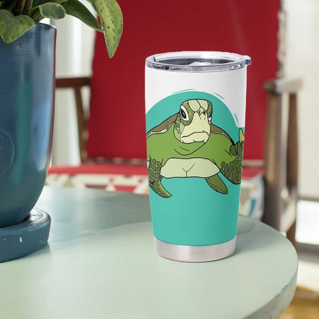 Funny Resting Face Tumbler Cup This Is My Happy Face Sea Turtle Gifts