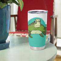 Funny Resting Face Tumbler Cup This Is My Happy Face Sea Turtle Gifts
