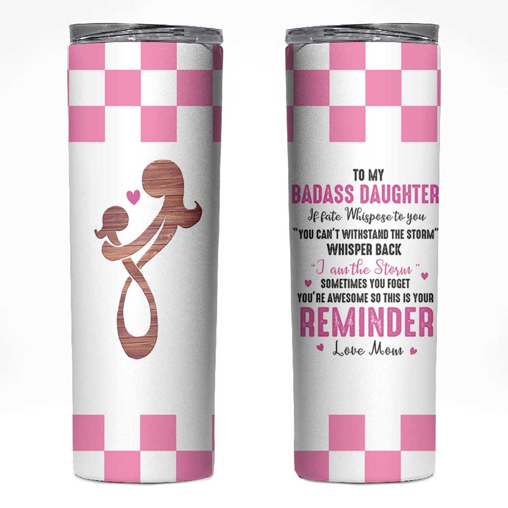 Funny Daughter Gifts Skinny Tumbler To My Badass Daughter From Mom Adult Daughter Birthday Gifts Ideas