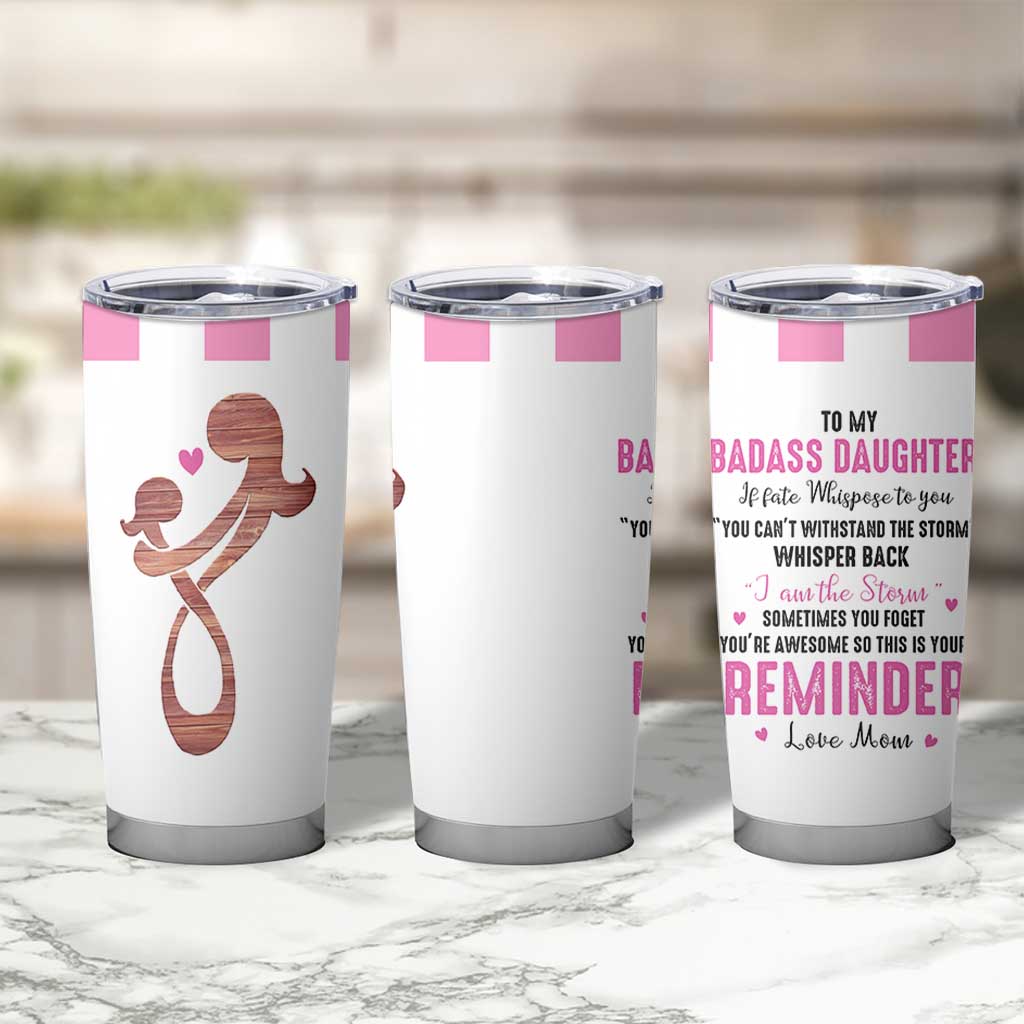 Funny Daughter Gifts Tumbler Cup To My Badass Daughter From Mom Adult Daughter Birthday Gifts Ideas