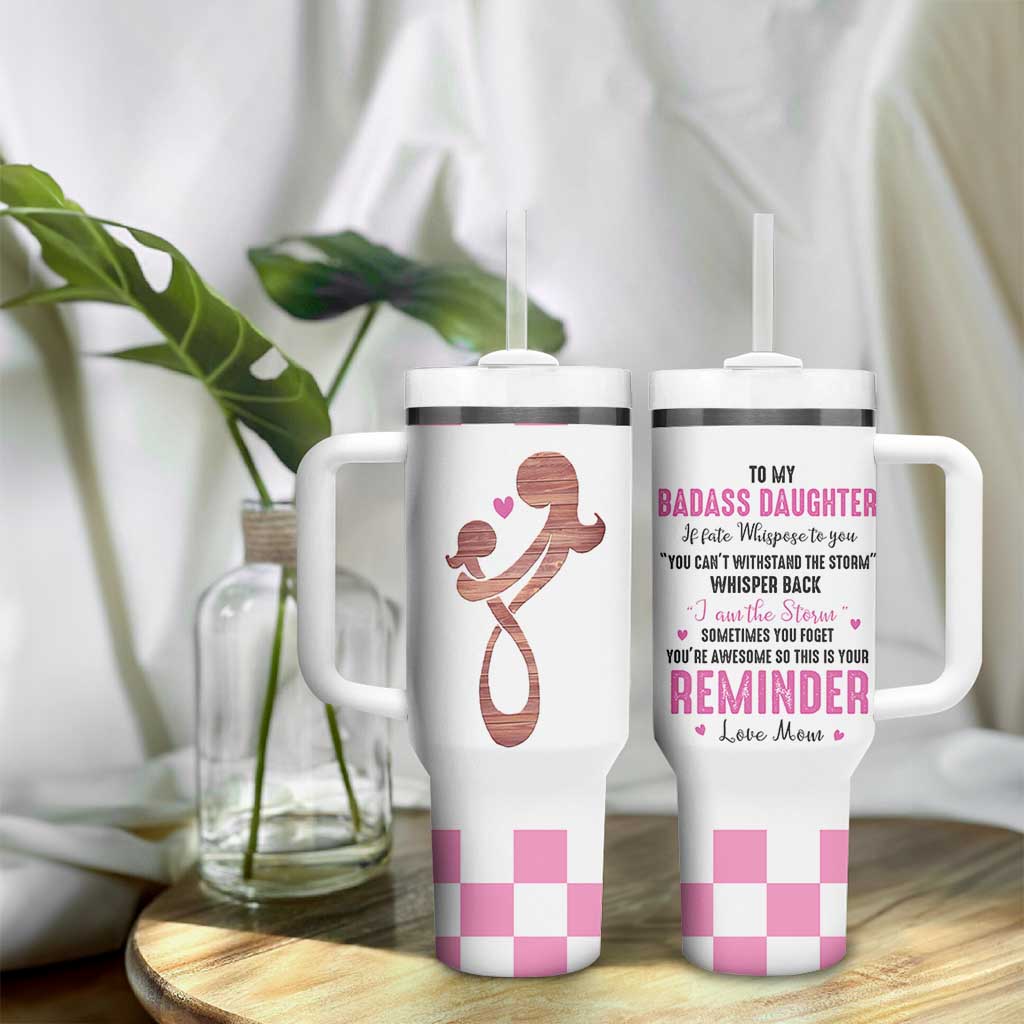 Funny Daughter Gifts Tumbler With Handle To My Badass Daughter From Mom Adult Daughter Birthday Gifts Ideas