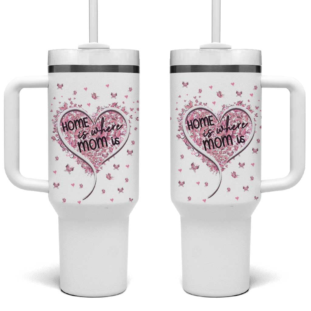 Mothers Day Gifts for Mom Tumbler With Handle Home is Where Mom Is