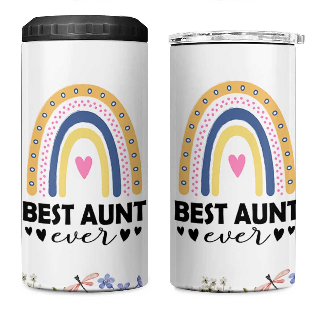 Gift For Aunt 4 in 1 Can Cooler Tumbler Flower Aunts Gifts For Birthday Christmas Mothers Day Best Aunt Ever