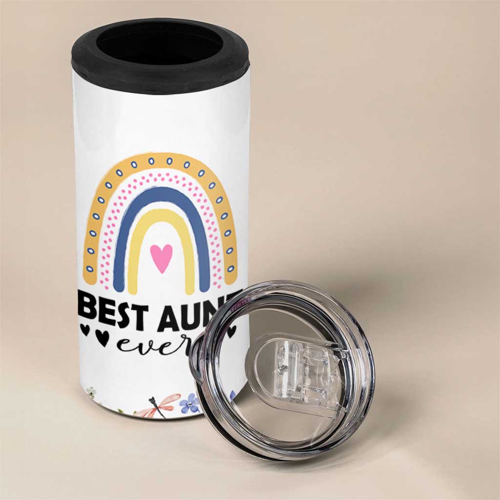 Gift For Aunt 4 in 1 Can Cooler Tumbler Flower Aunts Gifts For Birthday Christmas Mothers Day Best Aunt Ever
