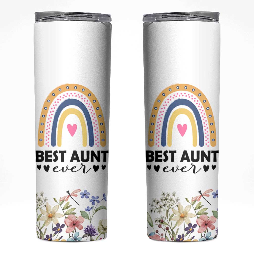 Gift For Aunt Skinny Tumbler Flower Aunts Gifts For Birthday Christmas Mothers Day Best Aunt Ever