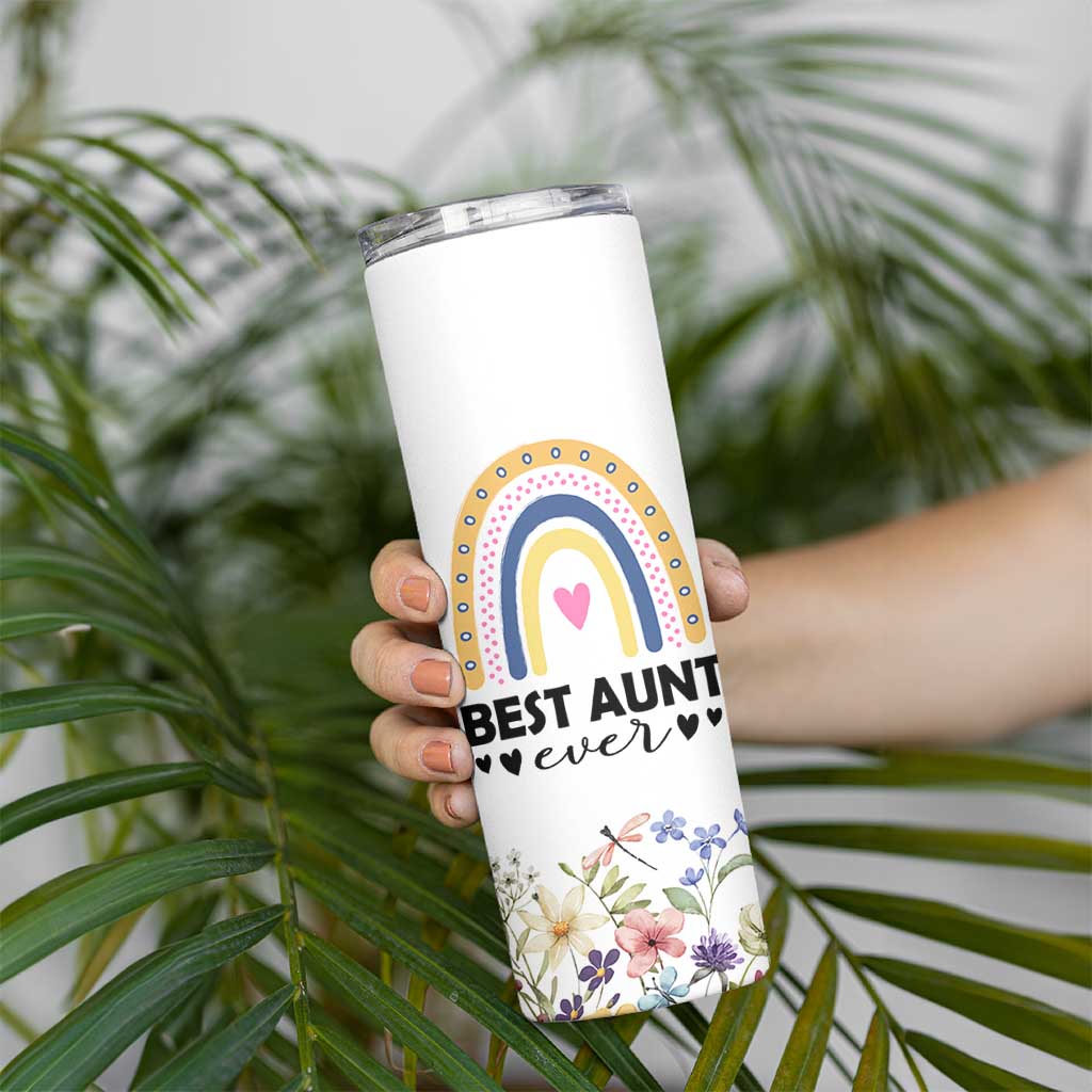 Gift For Aunt Skinny Tumbler Flower Aunts Gifts For Birthday Christmas Mothers Day Best Aunt Ever