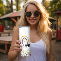 Gift For Aunt Skinny Tumbler Flower Aunts Gifts For Birthday Christmas Mothers Day Best Aunt Ever