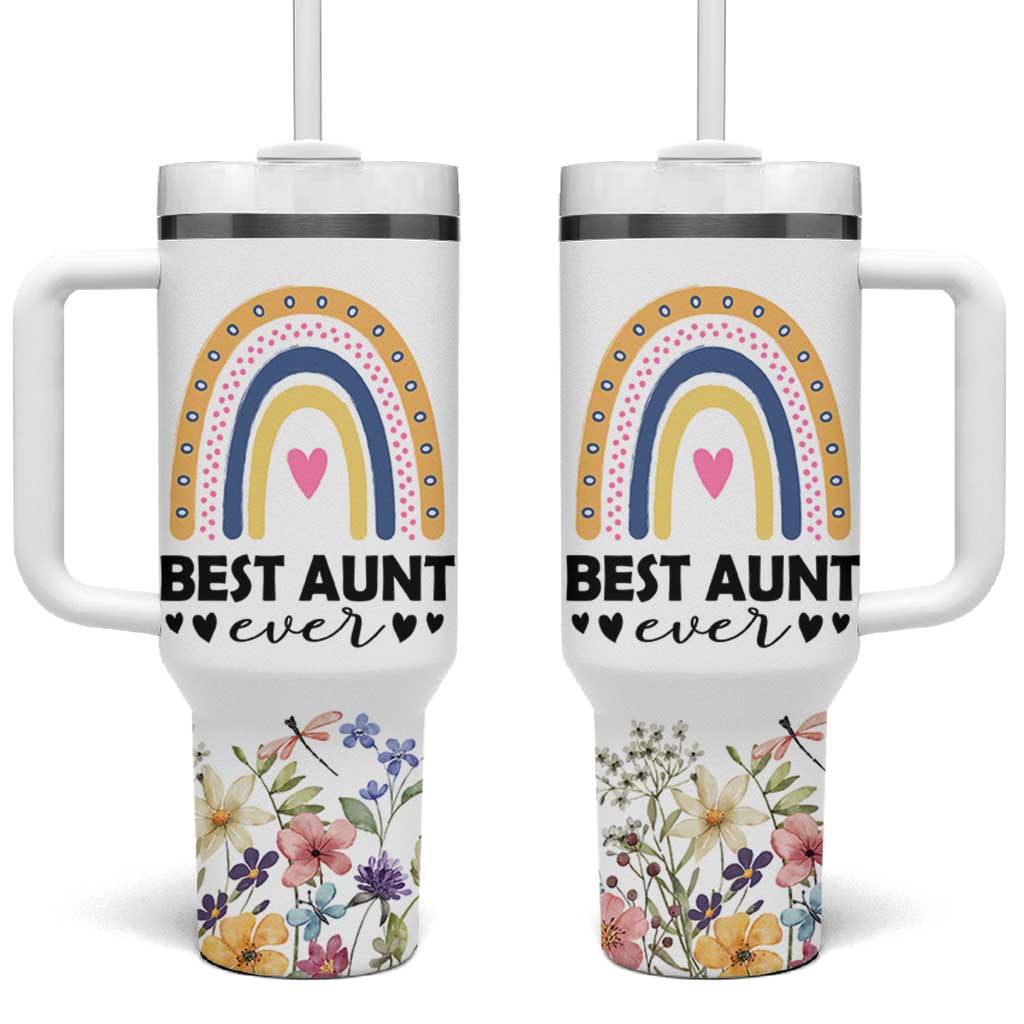 Gift For Aunt Tumbler With Handle Flower Aunts Gifts For Birthday Christmas Mothers Day Best Aunt Ever