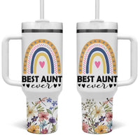 Gift For Aunt Tumbler With Handle Flower Aunts Gifts For Birthday Christmas Mothers Day Best Aunt Ever