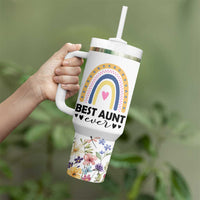 Gift For Aunt Tumbler With Handle Flower Aunts Gifts For Birthday Christmas Mothers Day Best Aunt Ever