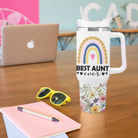 Gift For Aunt Tumbler With Handle Flower Aunts Gifts For Birthday Christmas Mothers Day Best Aunt Ever