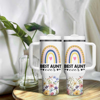 Gift For Aunt Tumbler With Handle Flower Aunts Gifts For Birthday Christmas Mothers Day Best Aunt Ever