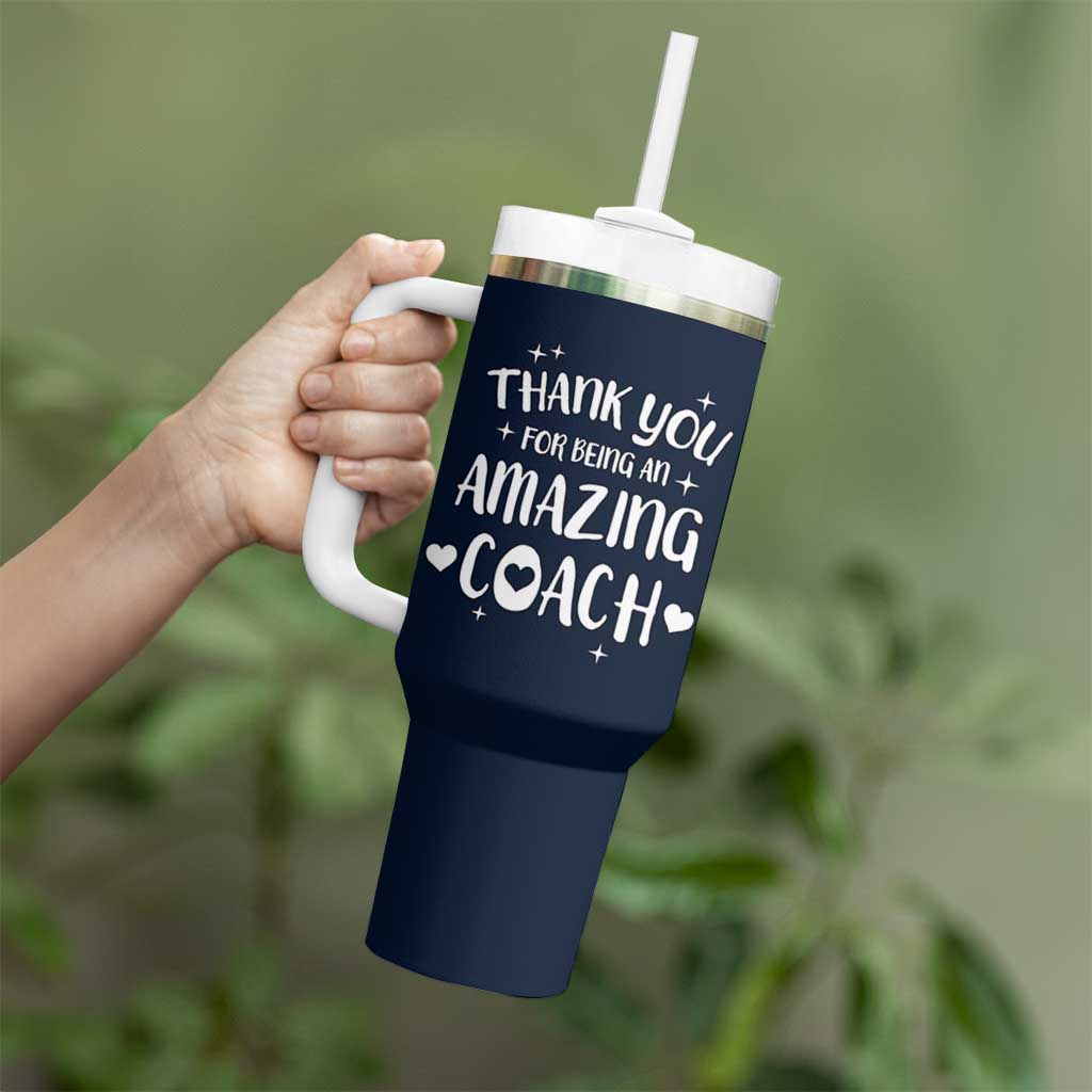 Coach Thank You Tumbler With Handle Basketball Football Sports Coach Appreciation Gifts