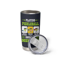 Playing Pickleball Improves Memory Tumbler Cup Gift for Pickle Ball Lovers Pickleballs Coach Player