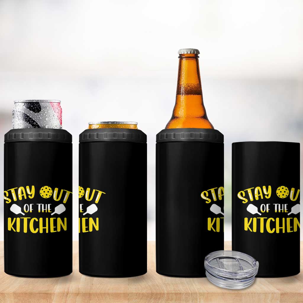 Funny Pickleball Player 4 in 1 Can Cooler Tumbler Stay Out Of The Kitchen