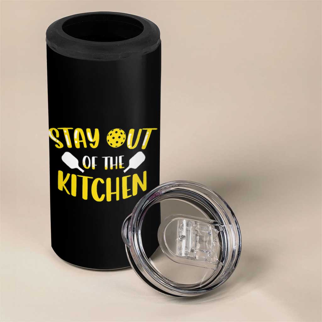 Funny Pickleball Player 4 in 1 Can Cooler Tumbler Stay Out Of The Kitchen