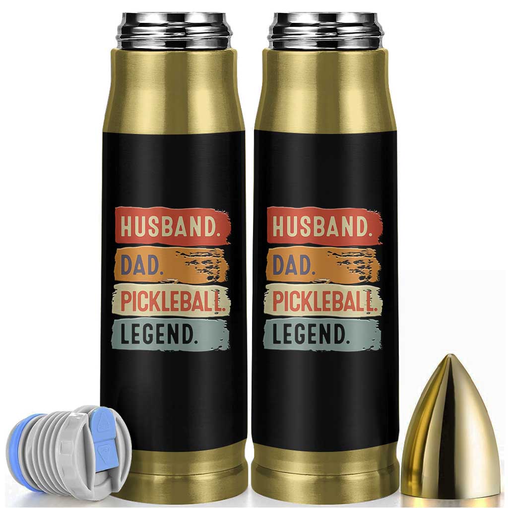Husband Dad Pickleball Legend Bullet Tumbler Retro Pickleball Gift for Him Fathers Day