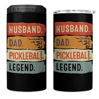 Husband Dad Pickleball Legend 4 in 1 Can Cooler Tumbler Retro Pickleball Gift for Him Fathers Day