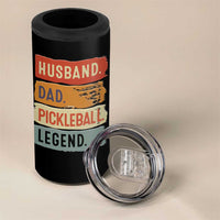 Husband Dad Pickleball Legend 4 in 1 Can Cooler Tumbler Retro Pickleball Gift for Him Fathers Day