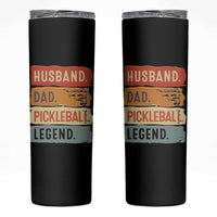 Husband Dad Pickleball Legend Skinny Tumbler Retro Pickleball Gift for Him Fathers Day