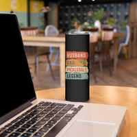 Husband Dad Pickleball Legend Skinny Tumbler Retro Pickleball Gift for Him Fathers Day