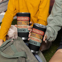 Husband Dad Pickleball Legend Tumbler Cup Retro Pickleball Gift for Him Fathers Day