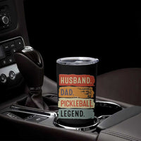 Husband Dad Pickleball Legend Tumbler Cup Retro Pickleball Gift for Him Fathers Day
