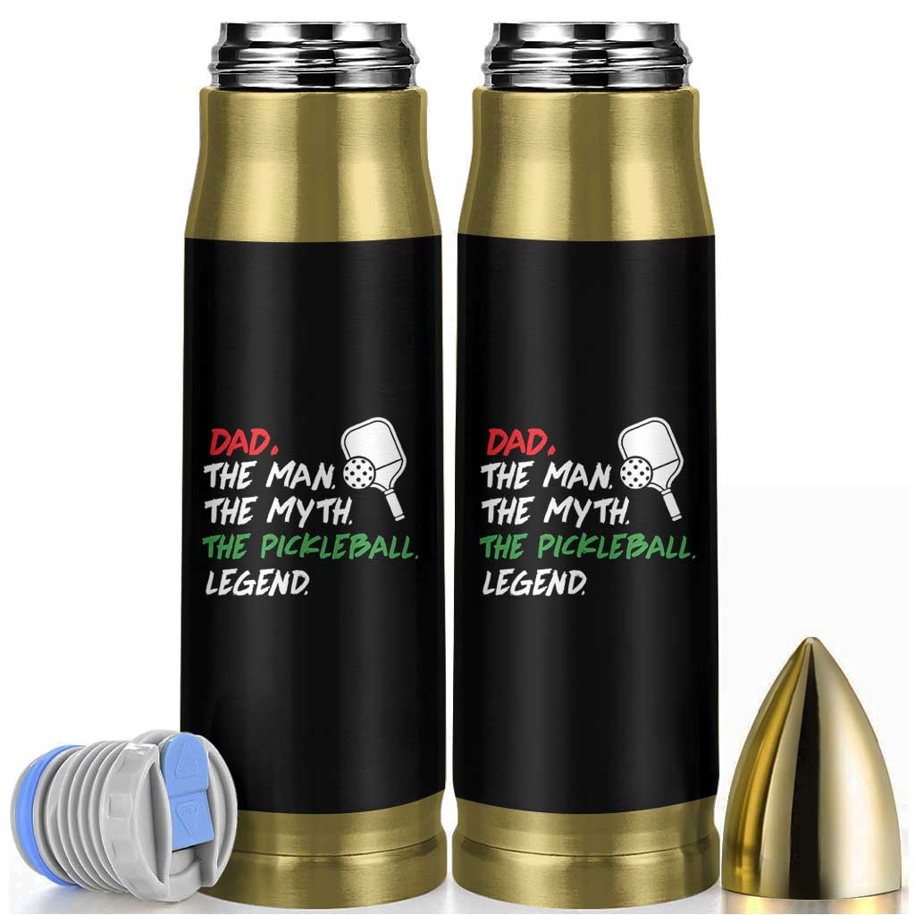 Vintage Pickleball Dad Bullet Tumbler Retro Pickleball Gift for Him Fathers Day