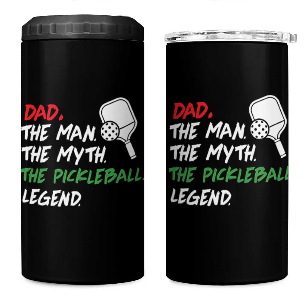 Vintage Pickleball Dad 4 in 1 Can Cooler Tumbler Retro Pickleball Gift for Him Fathers Day