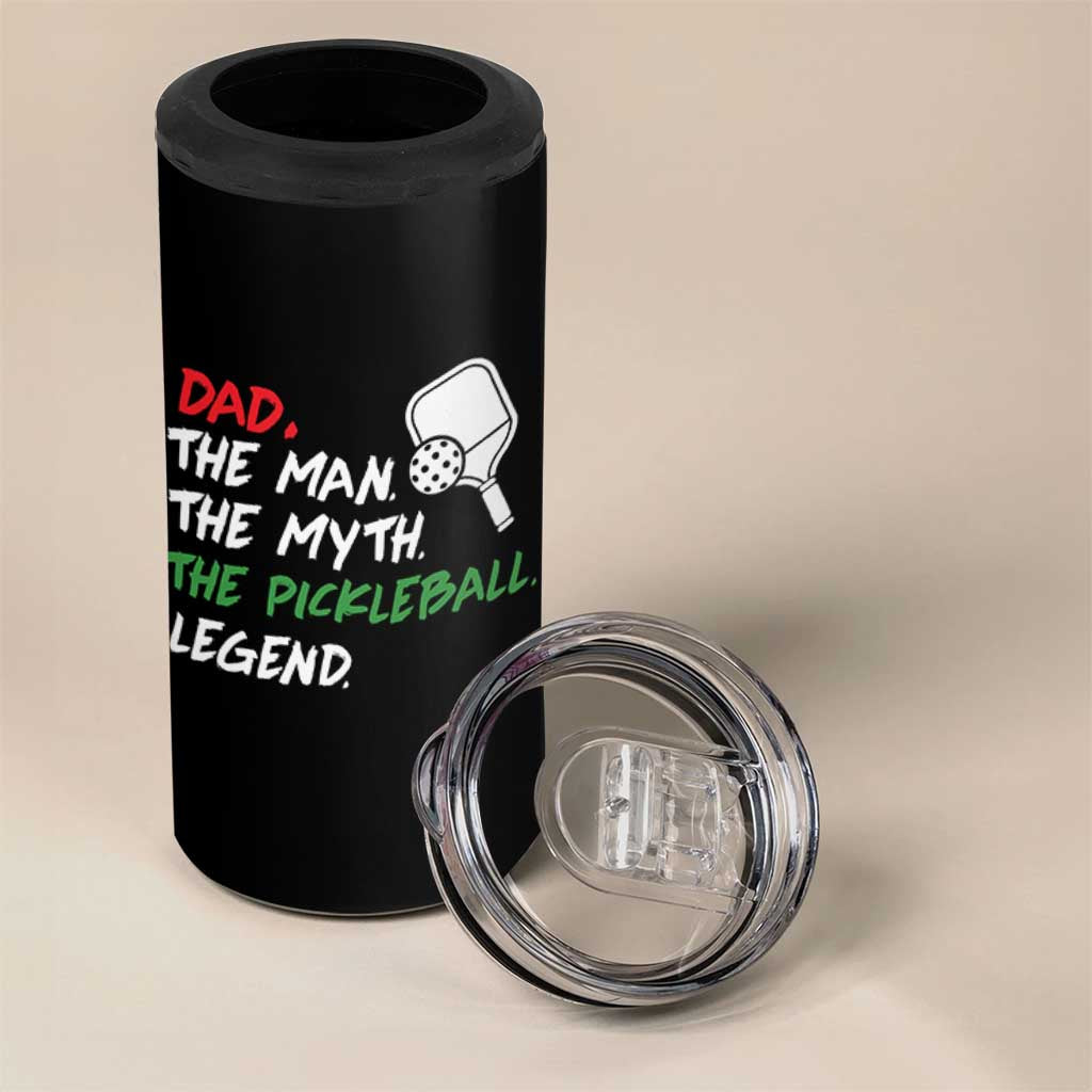 Vintage Pickleball Dad 4 in 1 Can Cooler Tumbler Retro Pickleball Gift for Him Fathers Day