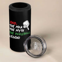Vintage Pickleball Dad 4 in 1 Can Cooler Tumbler Retro Pickleball Gift for Him Fathers Day