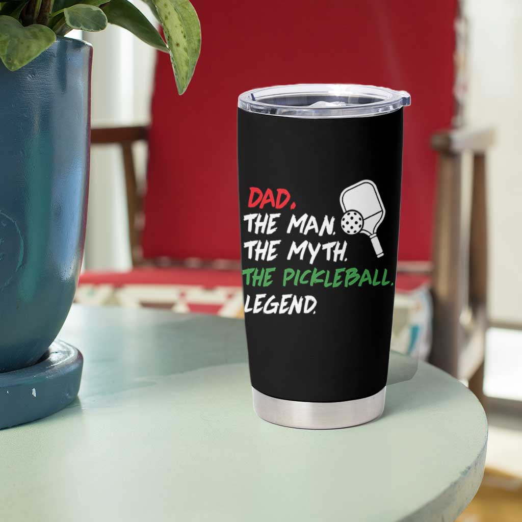 Vintage Pickleball Dad Tumbler Cup Retro Pickleball Gift for Him Fathers Day