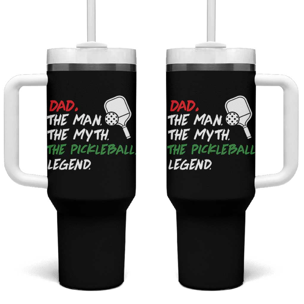 Vintage Pickleball Dad Tumbler With Handle Retro Pickleball Gift for Him Fathers Day