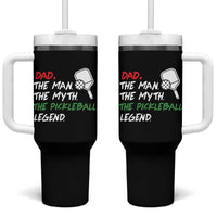 Vintage Pickleball Dad Tumbler With Handle Retro Pickleball Gift for Him Fathers Day
