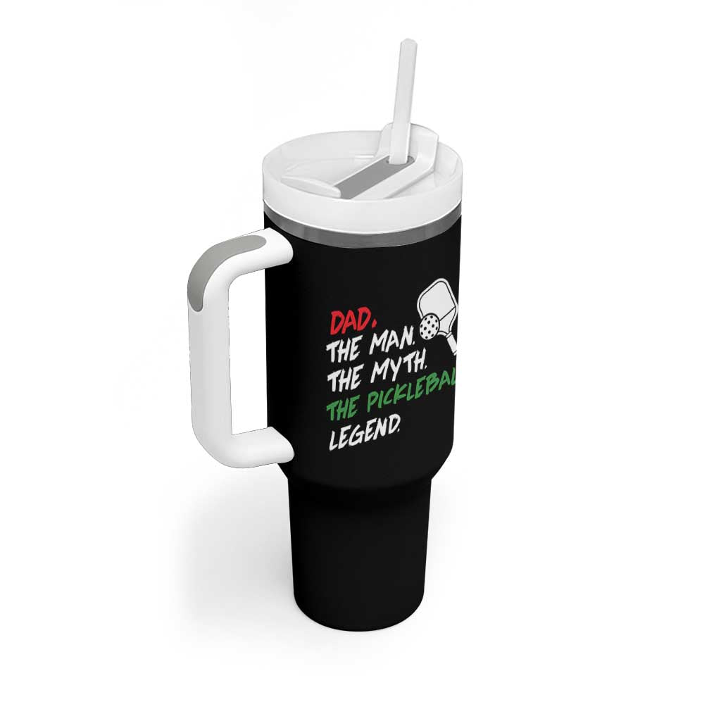 Vintage Pickleball Dad Tumbler With Handle Retro Pickleball Gift for Him Fathers Day