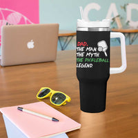 Vintage Pickleball Dad Tumbler With Handle Retro Pickleball Gift for Him Fathers Day
