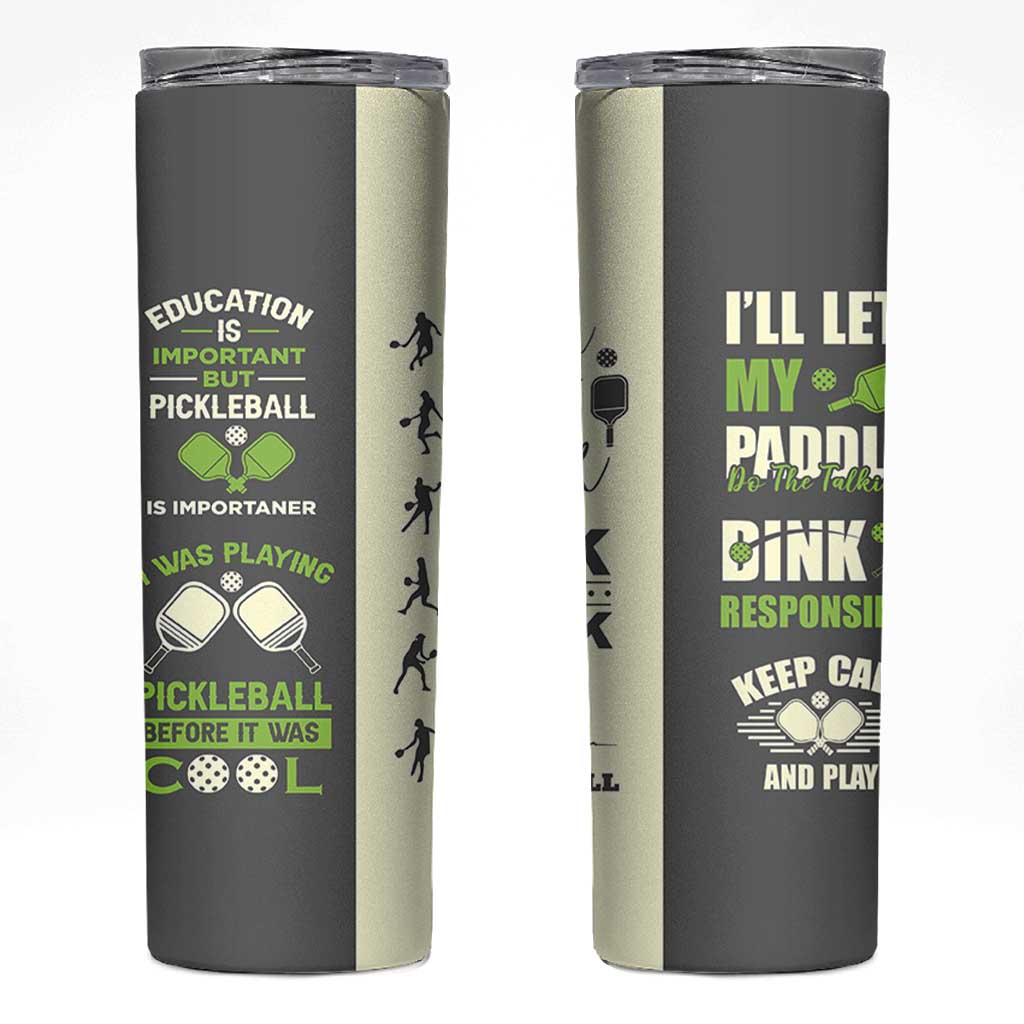 Pickleball Skinny Tumbler Gift for Pickle Ball Lovers Pickleballs Coach Player