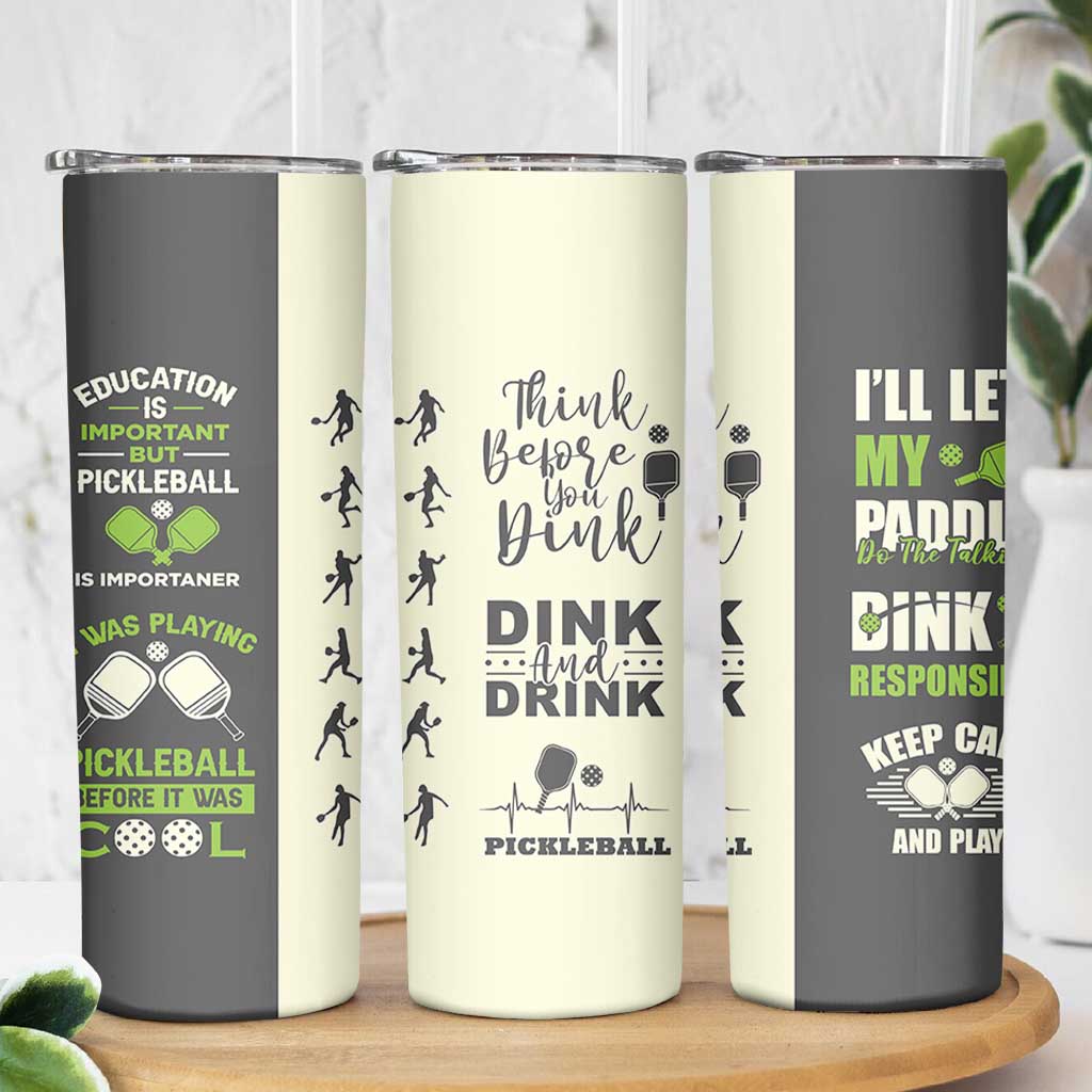 Pickleball Skinny Tumbler Gift for Pickle Ball Lovers Pickleballs Coach Player