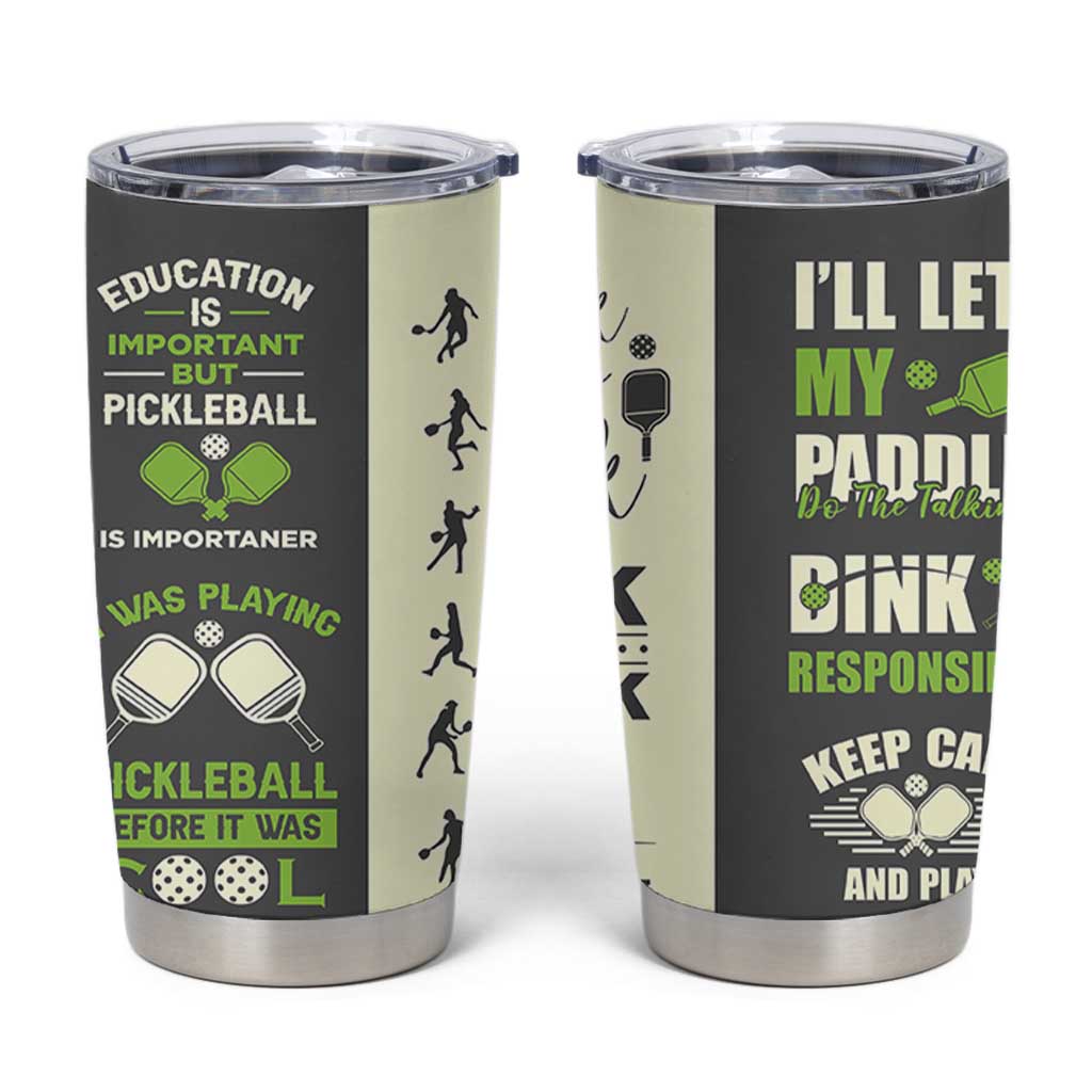 Pickleball Tumbler Cup Gift for Pickle Ball Lovers Pickleballs Coach Player