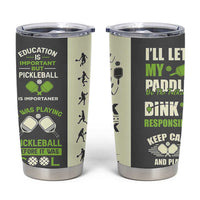 Pickleball Tumbler Cup Gift for Pickle Ball Lovers Pickleballs Coach Player