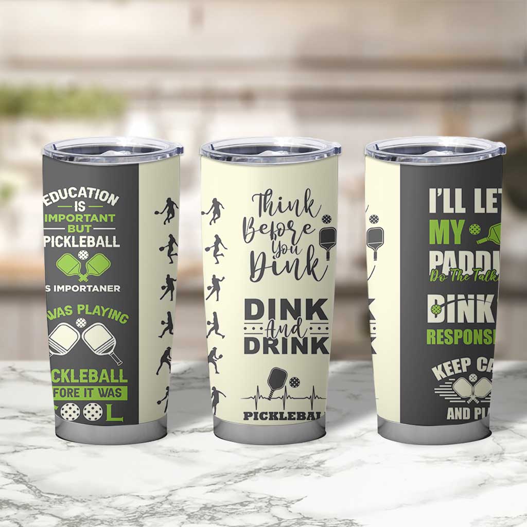 Pickleball Tumbler Cup Gift for Pickle Ball Lovers Pickleballs Coach Player
