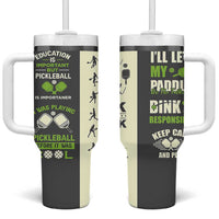 Pickleball Tumbler With Handle Gift for Pickle Ball Lovers Pickleballs Coach Player