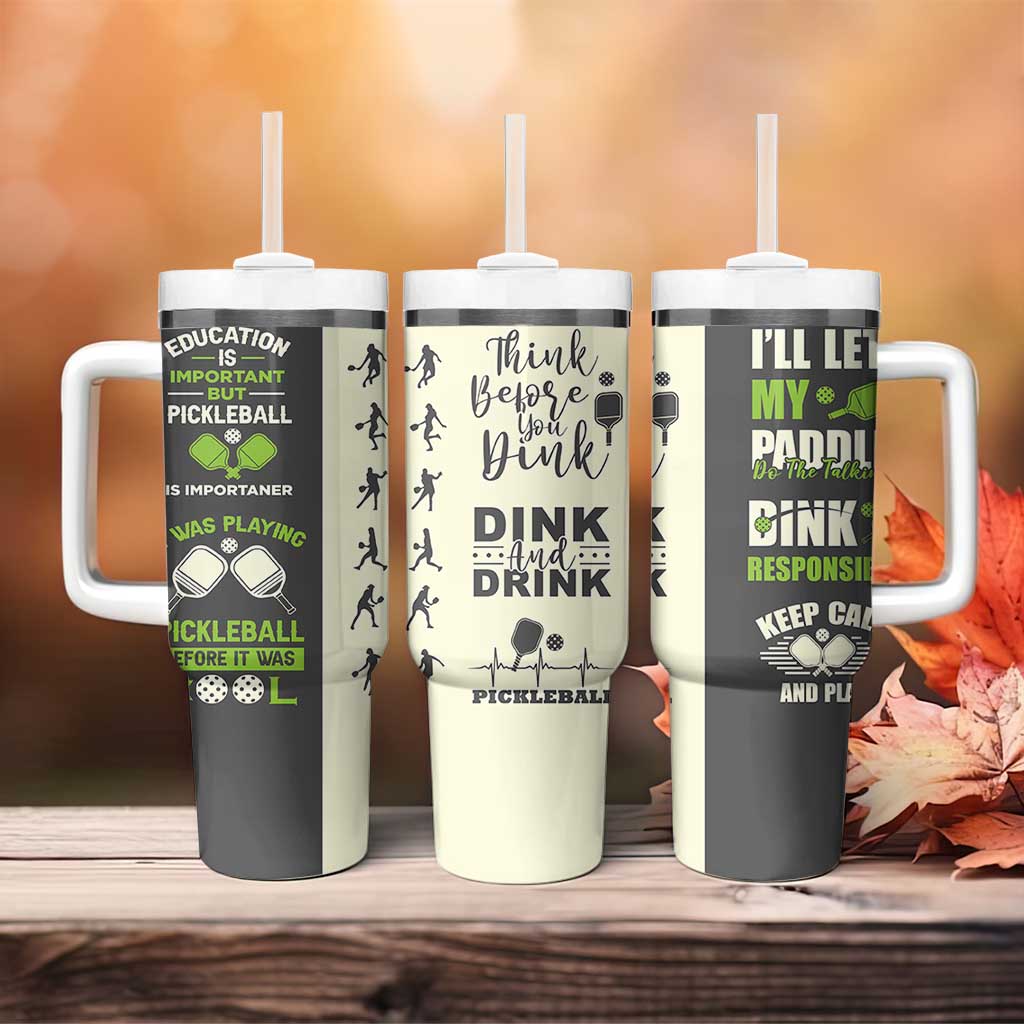 Pickleball Tumbler With Handle Gift for Pickle Ball Lovers Pickleballs Coach Player