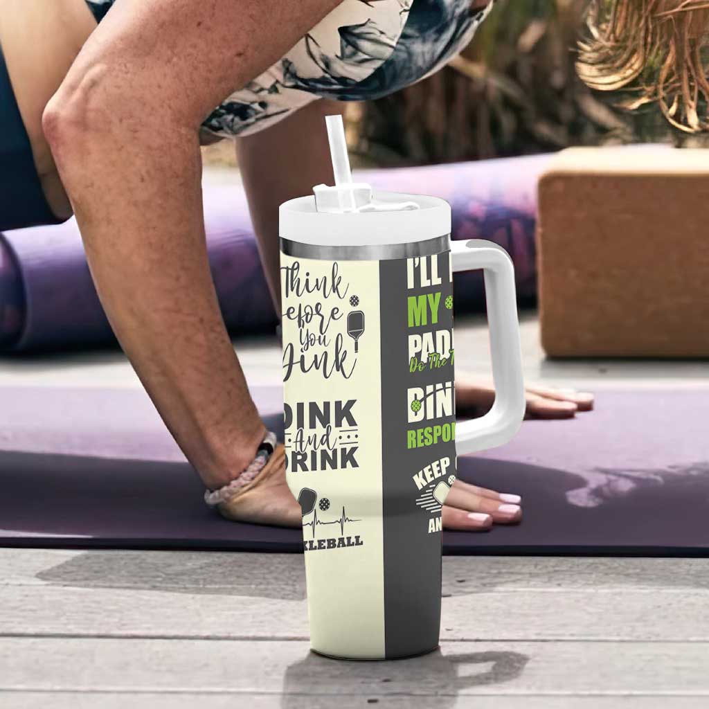Pickleball Tumbler With Handle Gift for Pickle Ball Lovers Pickleballs Coach Player