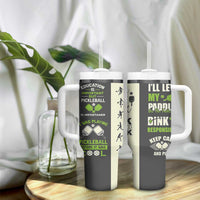 Pickleball Tumbler With Handle Gift for Pickle Ball Lovers Pickleballs Coach Player