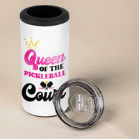 Pickleball Gifts For Women 4 in 1 Can Cooler Tumbler Queen Of The Court